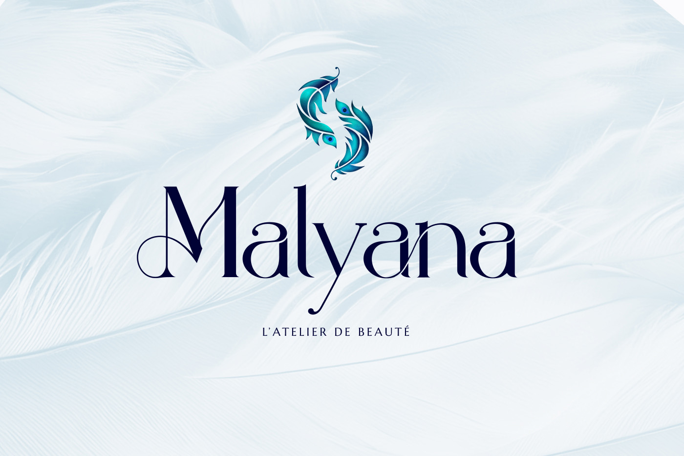 Logo et typographie du salon de beauté Malyana